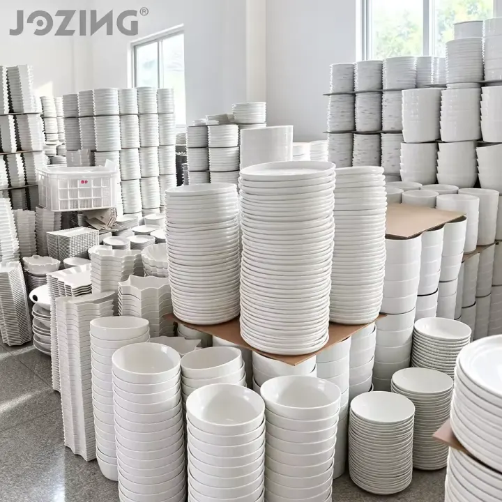 Pure White Assorted Ceramic Salad Plates by the Ton
