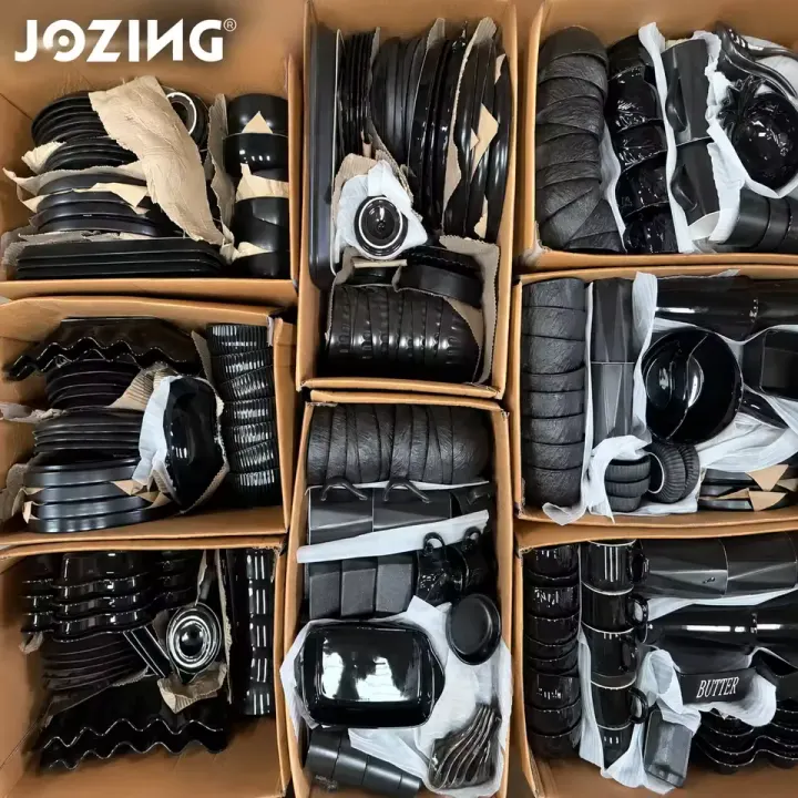 Ready Stock Black Porcelain Dinnerware by the Ton