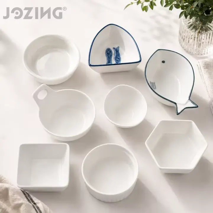 4inch White Porcelain Irregular Serving Dishes