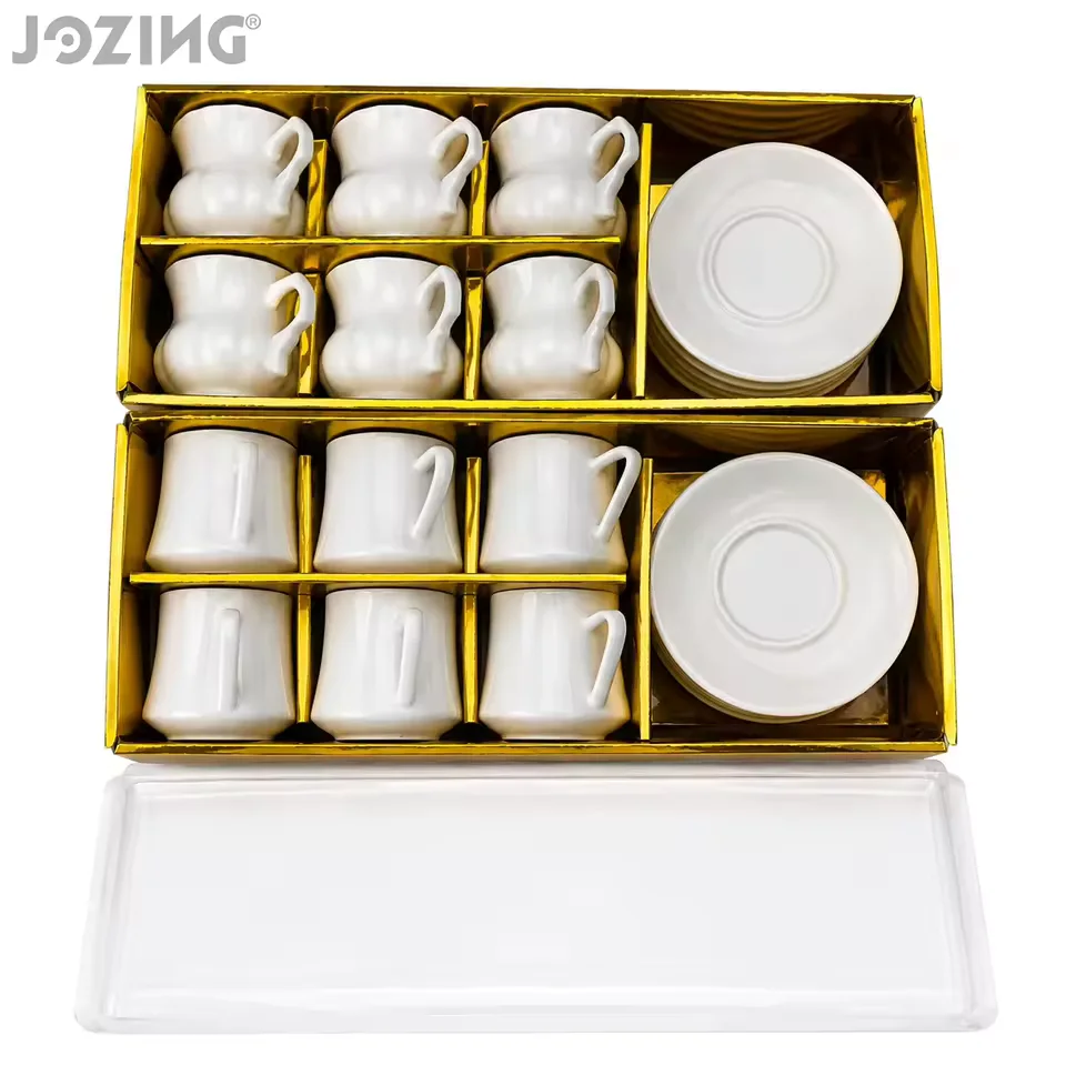90ml Capacity Porcelain Espresso Cup and Saucer Set Sell by Ton