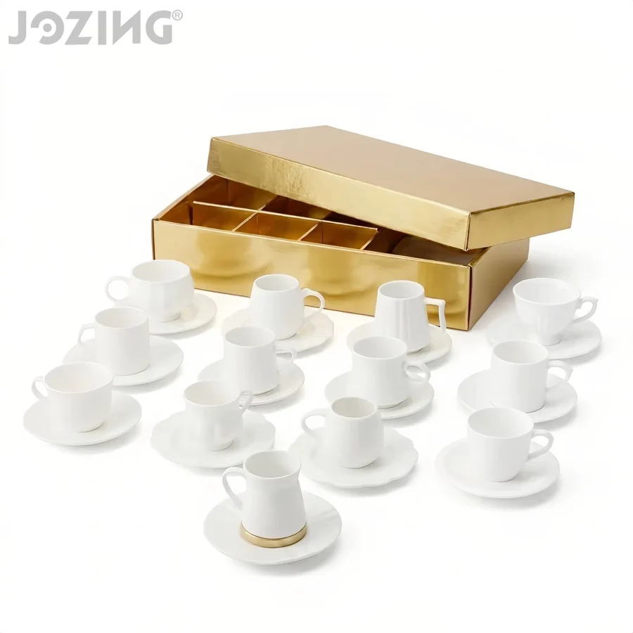 90ml Capacity Porcelain Espresso Cup and Saucer Set Sell by Ton