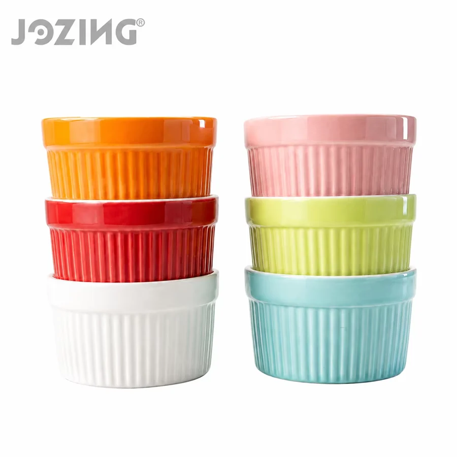 3.5inch Fluted Ceramic Ramekin Set