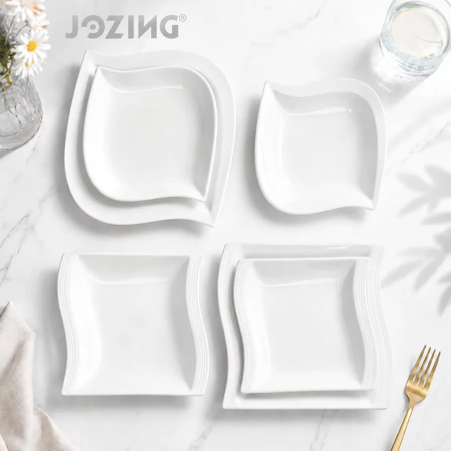 Wholesale Modern White Ceramic Dinnerware Set for Restaurant & Hotel