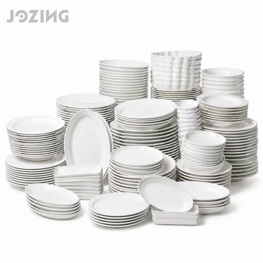 Factory Direct Large 14–20 inch Porcelain White Serving Platters Stocked Sell by Ton