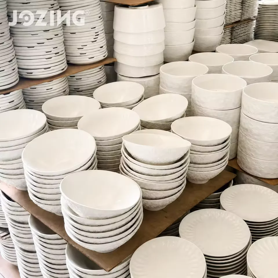 Pure White Assorted Ceramic Salad Plates by the Ton