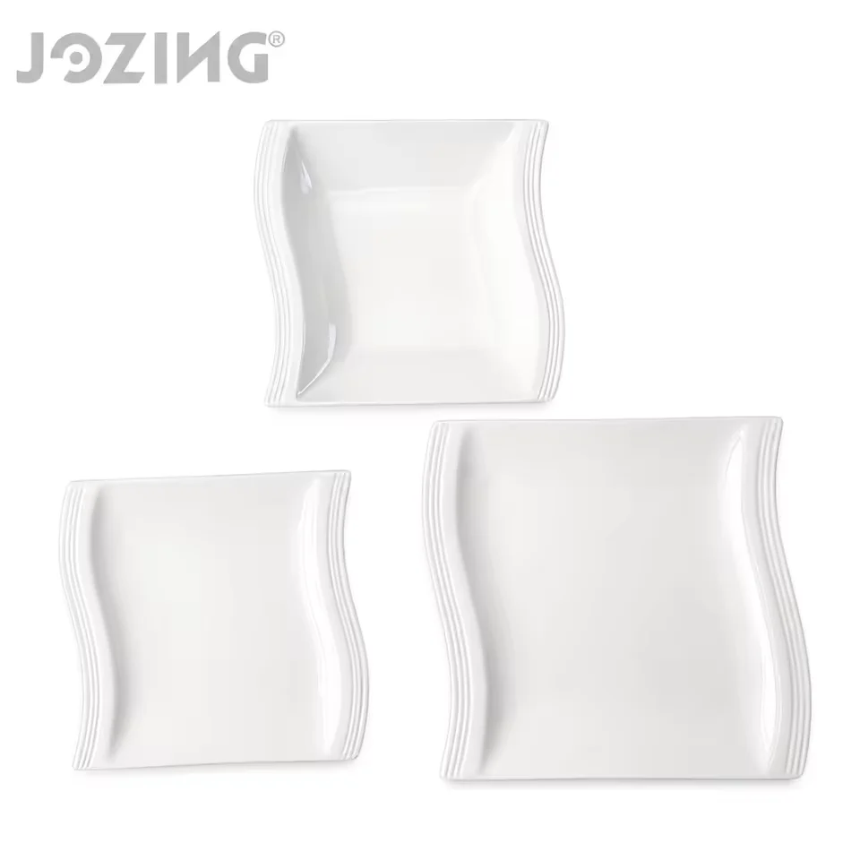 Wholesale Modern White Ceramic Dinnerware Set for Restaurant & Hotel